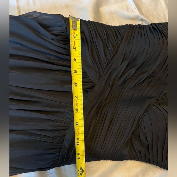 BLACK Alfred Sung Formal Prom Bridesmaids Dress Sz 6 - Picture 4 of 6